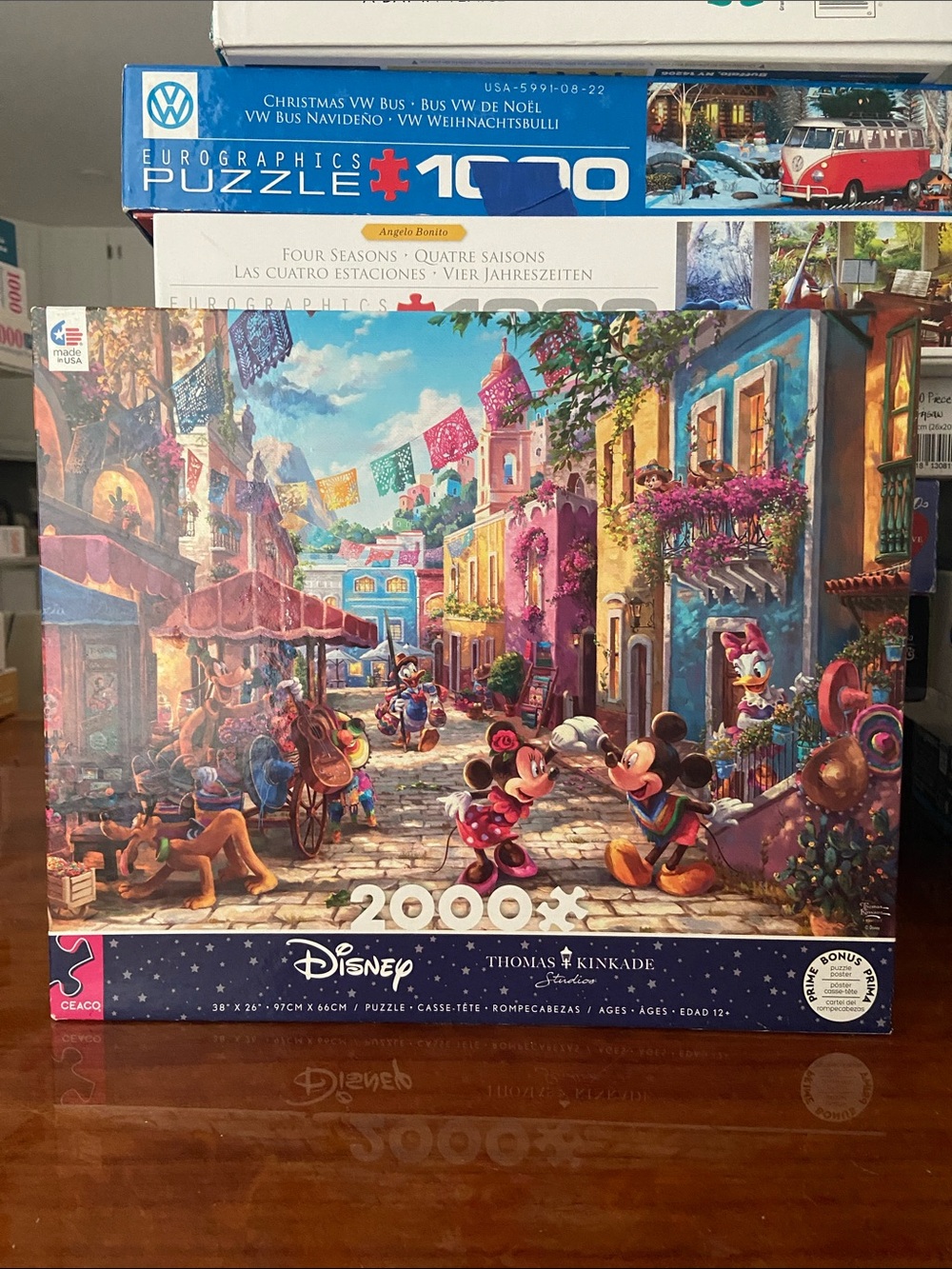Ceaco Disney Thomas Kinkade Mickey & Minnie in Mexico - 2000 Piece Puzzle